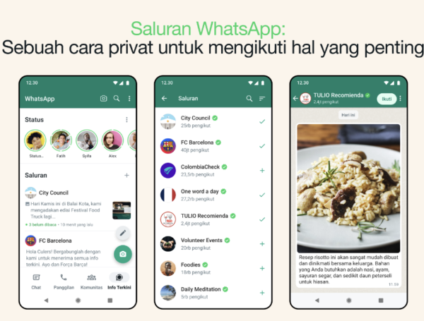 Memperkenalkan Saluran WhatsApp Sebuah Cara Privat untuk Mengikuti Hal yang Anda Minati