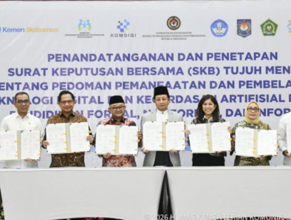 Tujuh Kementerian Sepakati Pedoman Penggunaan AI di Pendidikan