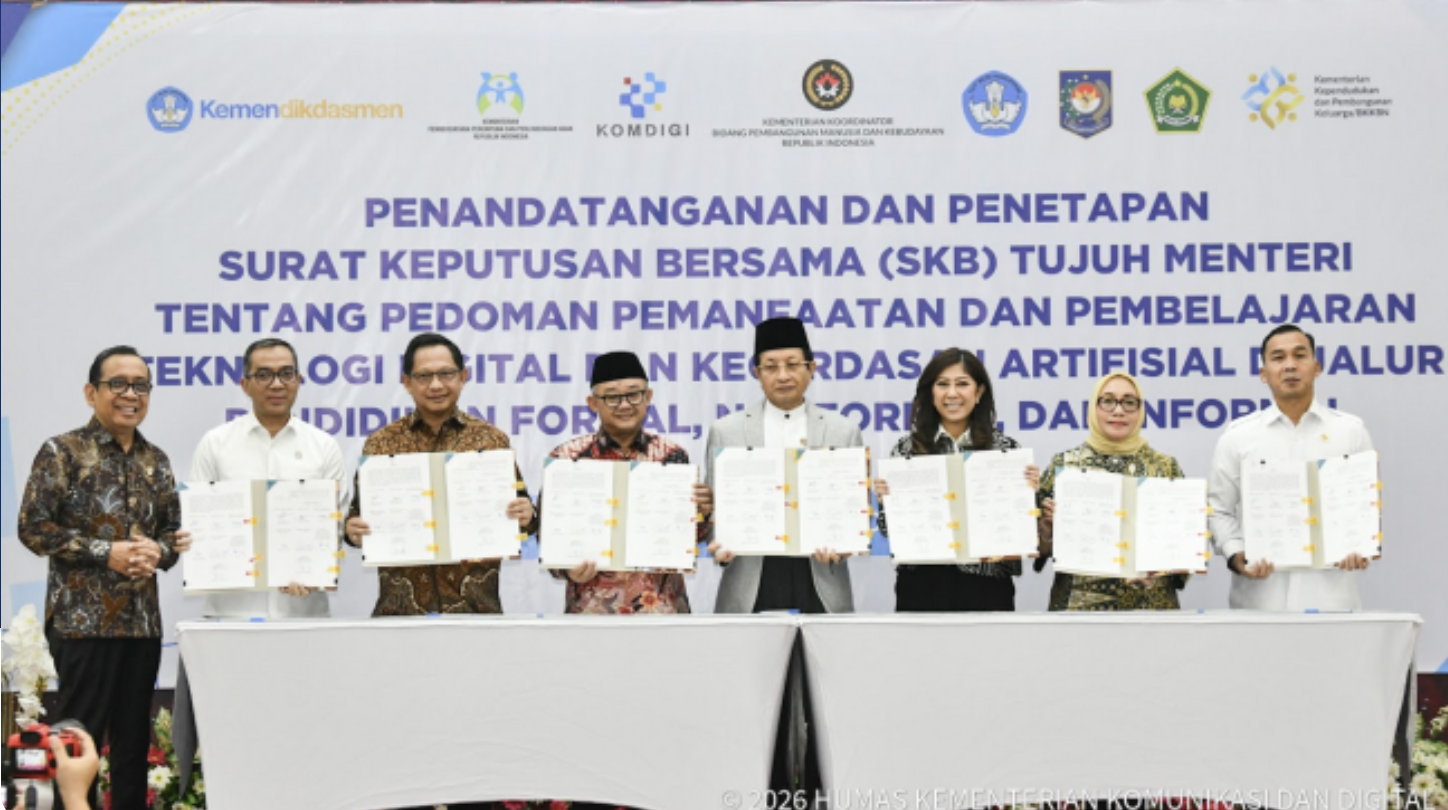 Tujuh Kementerian Sepakati Pedoman Penggunaan AI di Pendidikan
